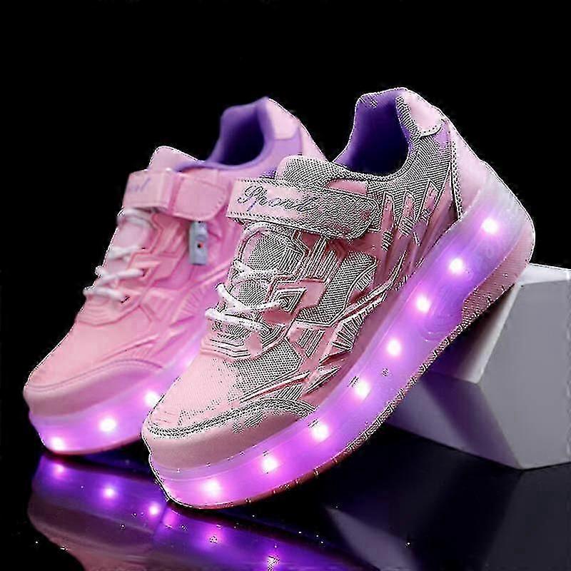 usb chargable led up rullakengät pyörät rullakengät lenkkarikengät pojille tytöt lapset Q7 Zuan