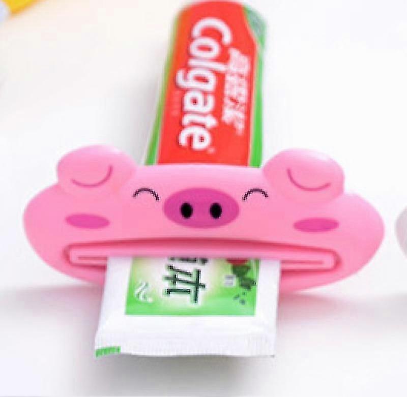 Pink 15pcs Toothpaste Squeezer, Cartoon Toothpaste Squeezer With Cute Cartoon Animals, Creative Tools, Bathroom Accessories