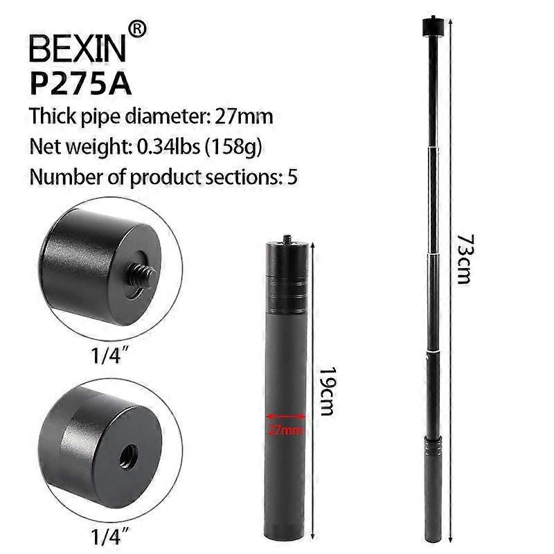 Professional Tripode 1/4 Screw Handheld stabilizer adapter Adjustable Tripod Monopod Mount Extension Rod For DSLR Camera