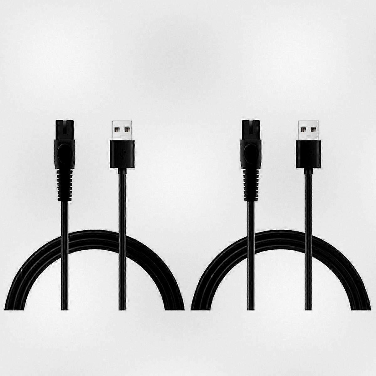 2Pcs 5V 1A USB Charging Cable for Electric Shaver Trimmer Replacement Power Cord Compatible with Multiple Models