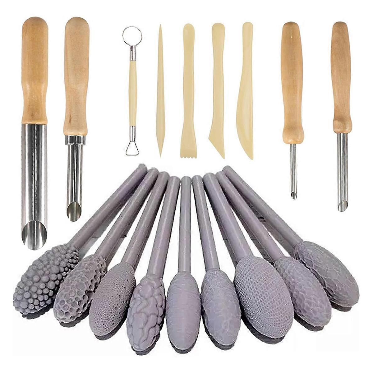 Clay Texture Roller for Art Projects,Single Head/Double Head, Roller Stick, Clay Bead Roller,Clay Texture Tools for Art