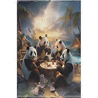 Panda 300 Peças de Quebra-cabeças para Adultos e Crianças - Quebra-cabeças de Madeira, Jogos de Quebra-cabeça para Alívio do Estresse e Presentes Exclusivos