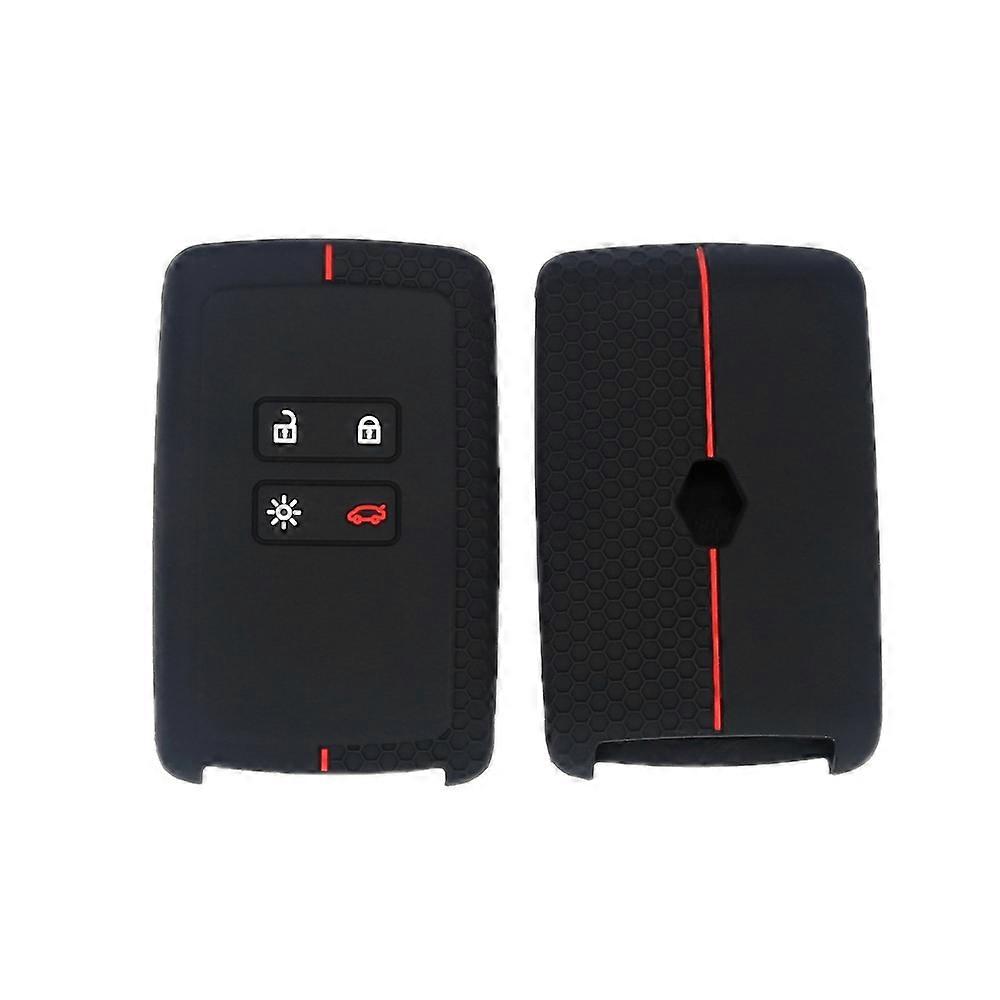 For Renault Koleos/Megane 2pcs 4 Button Honeycomb Pattern Silicone Key Cover