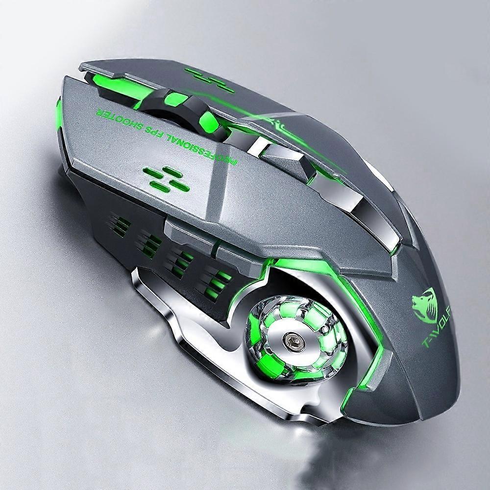 T-WOLF Q13 RGB Wireless Mouse Single Mode Gray