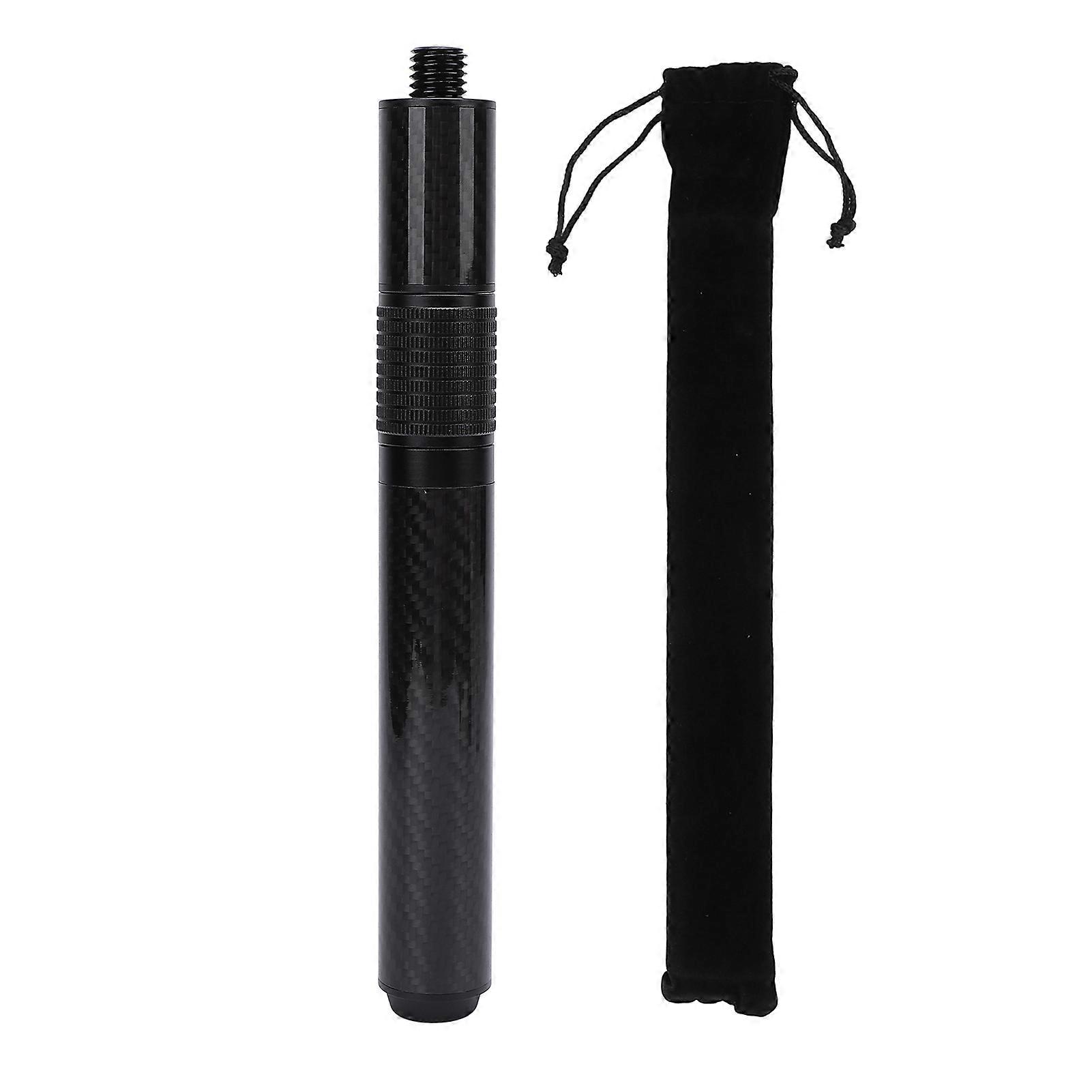 14in Pool Cue Extension Carbon Fiber Adjustable Length Billiard Cue Sticks Extender with Rear Plug for FURY Cue