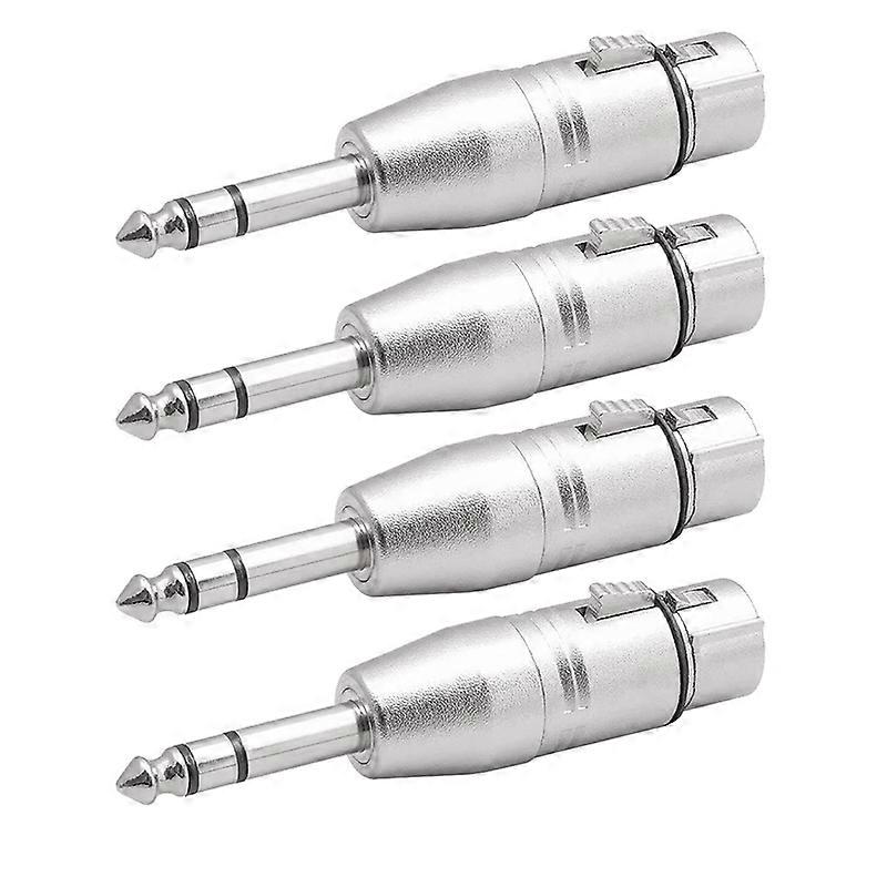 4 Pack XLR Female to 6.35mm Adapter