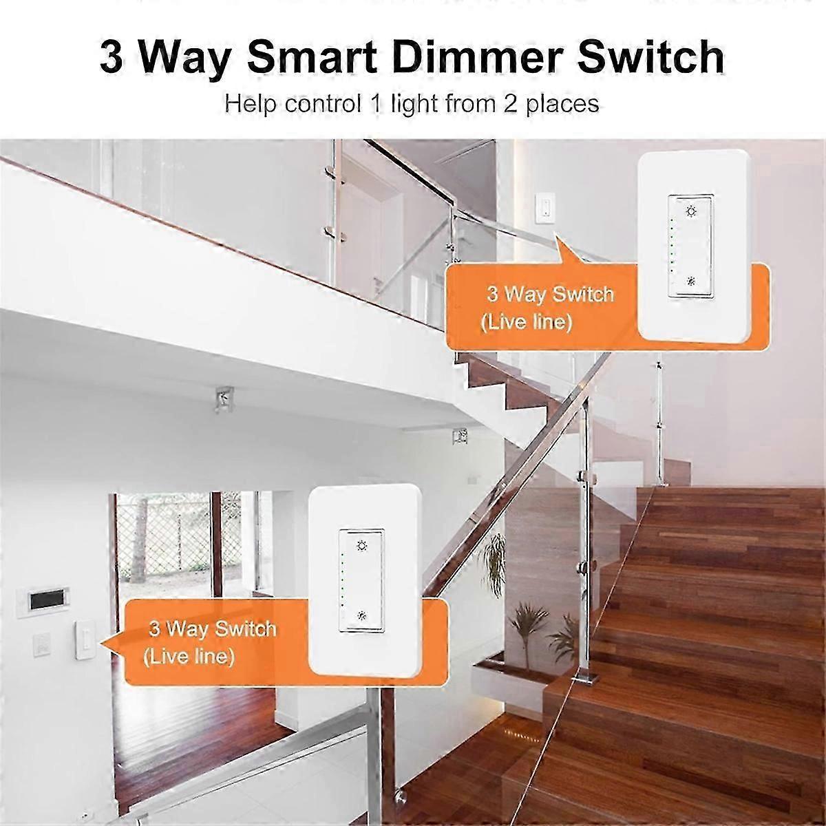 Smart Dimmer Switch Light Switch Wifi Switch for LED Lights with Smart Life App Control Intelligent