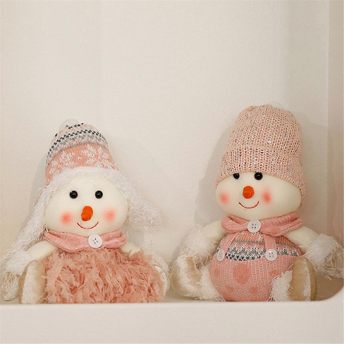 jul rosa ornament söt docka jul ansiktslös docka