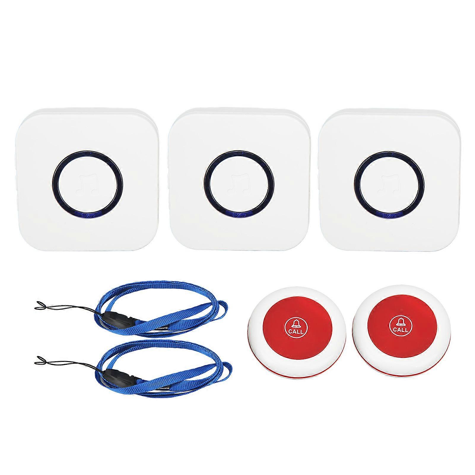 Caregiver Pager One Touch Calling LED Indicator Light Wireless Remote Help Device For Elderly Patient Disable