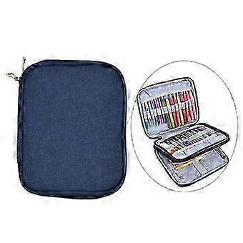 Zipper Bag Crochet Hook Case Storage for Various Crochet Hooks Blue