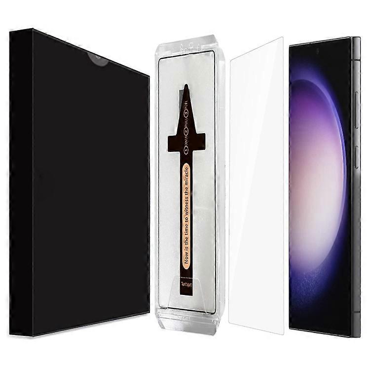 Samsung Galaxy S23 Ultra Tempered Glass HDクリアスクリーンプロテクター、自動ダスト除去ツールに対応