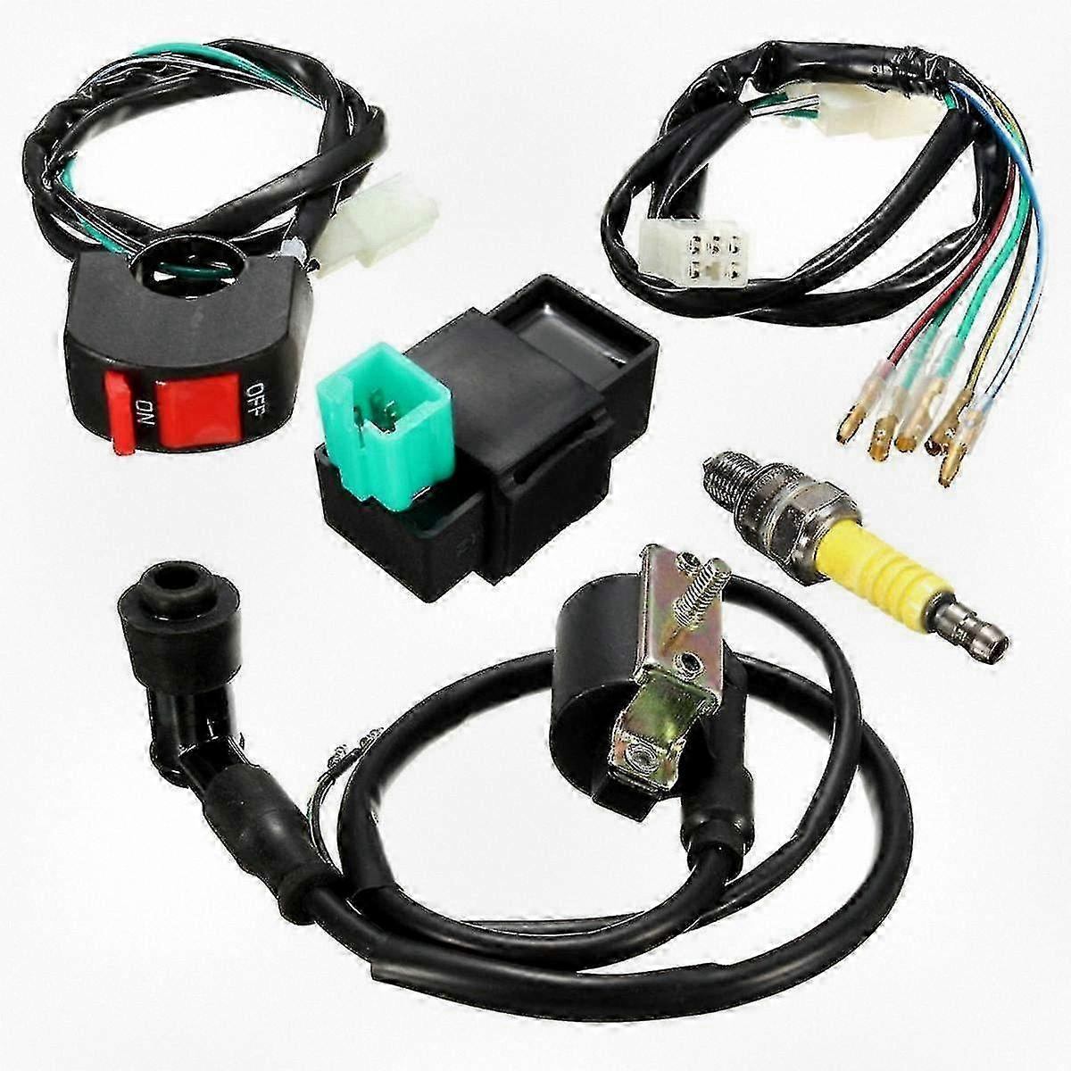 Wiring Loom Kill Switch Coil CDI Plug Suitable for 110cc, 125cc, and 140cc Pit Bikes