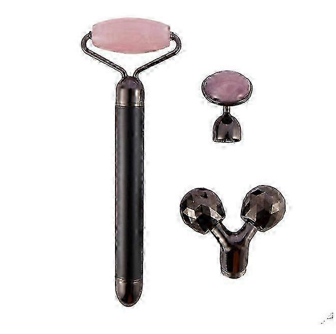 3 in 1防水フェイスローラーマッサージャー-3Dフェイシャルマッサージツールブラック