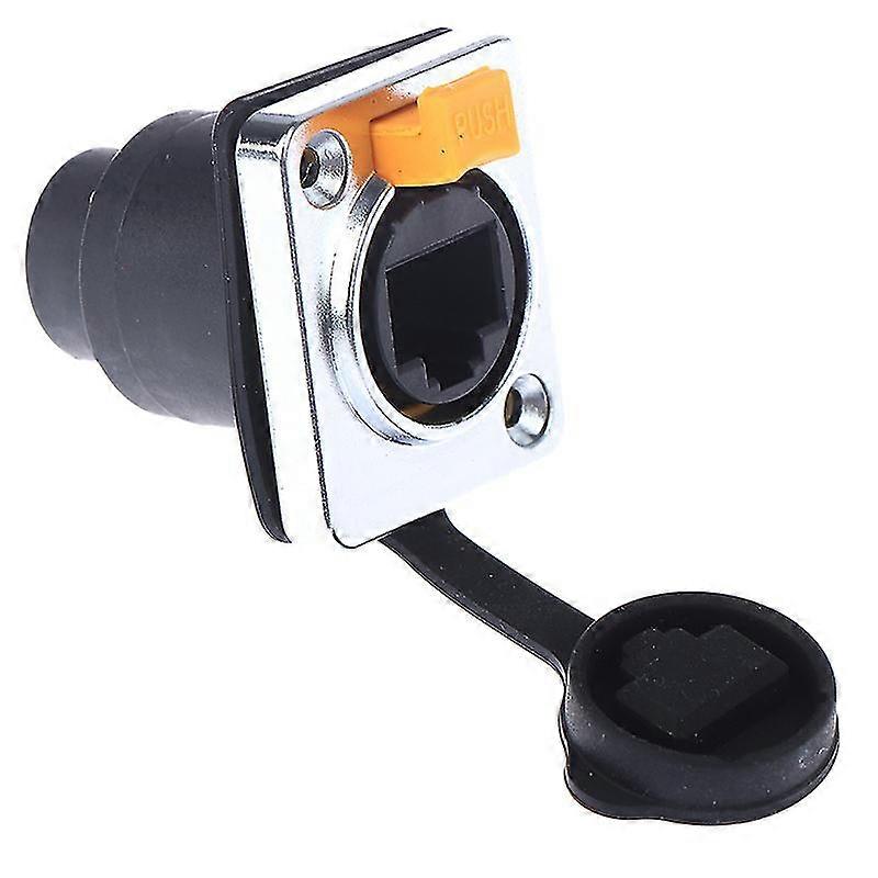 Conector impermeable RJ45 hembra zócalos de montaje en panel Ethernet IP65 recto