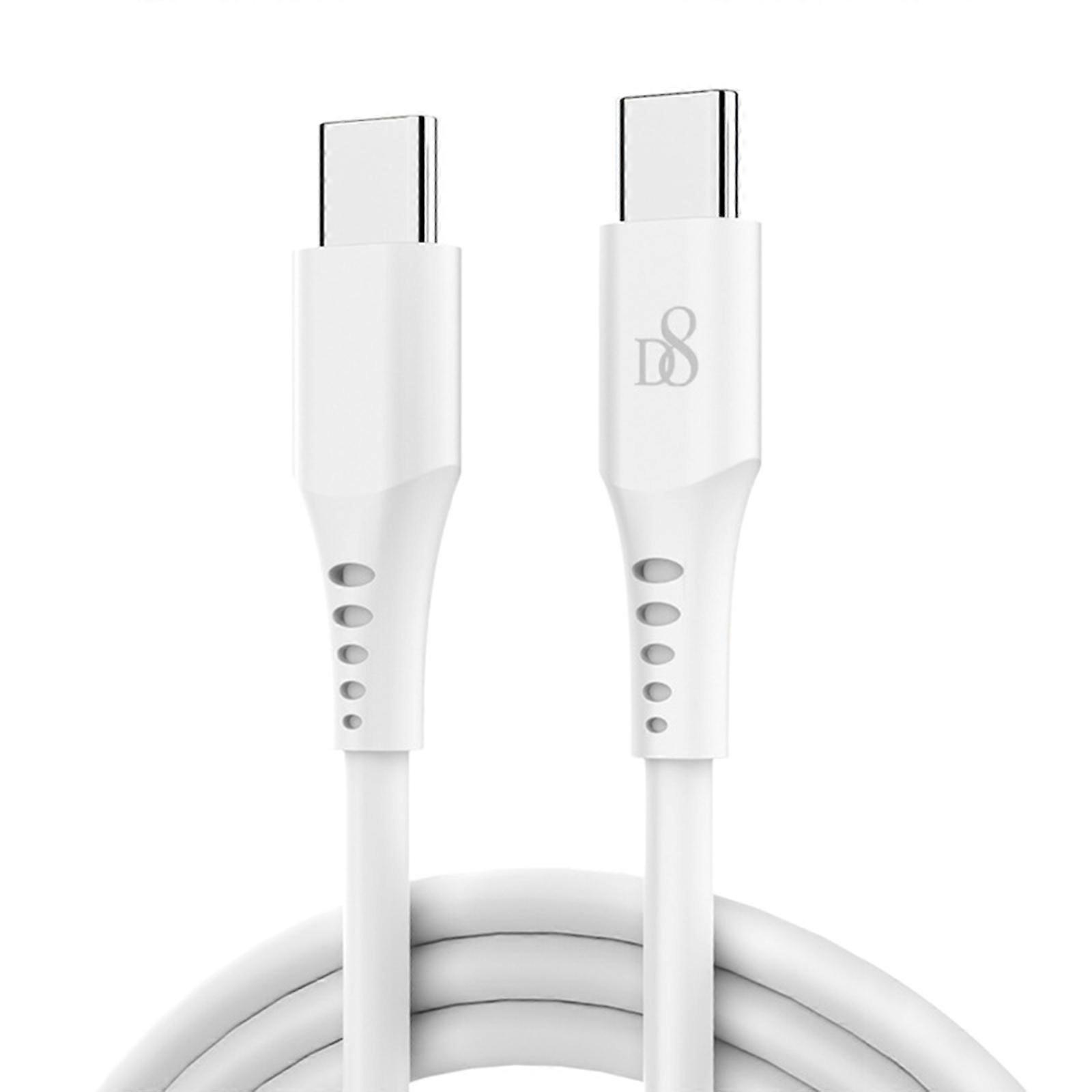 USB C to USB C Cable, PD60W Fast Charging Type C to Type C Cable, USB-C Cord Phone Charger for Phone 15 Series White