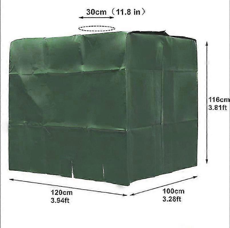 Dustproof 1000L IBC κάλυψη δεξαμενών πράσινη κουκούλα εμπορευματοκιβωτίων νερού