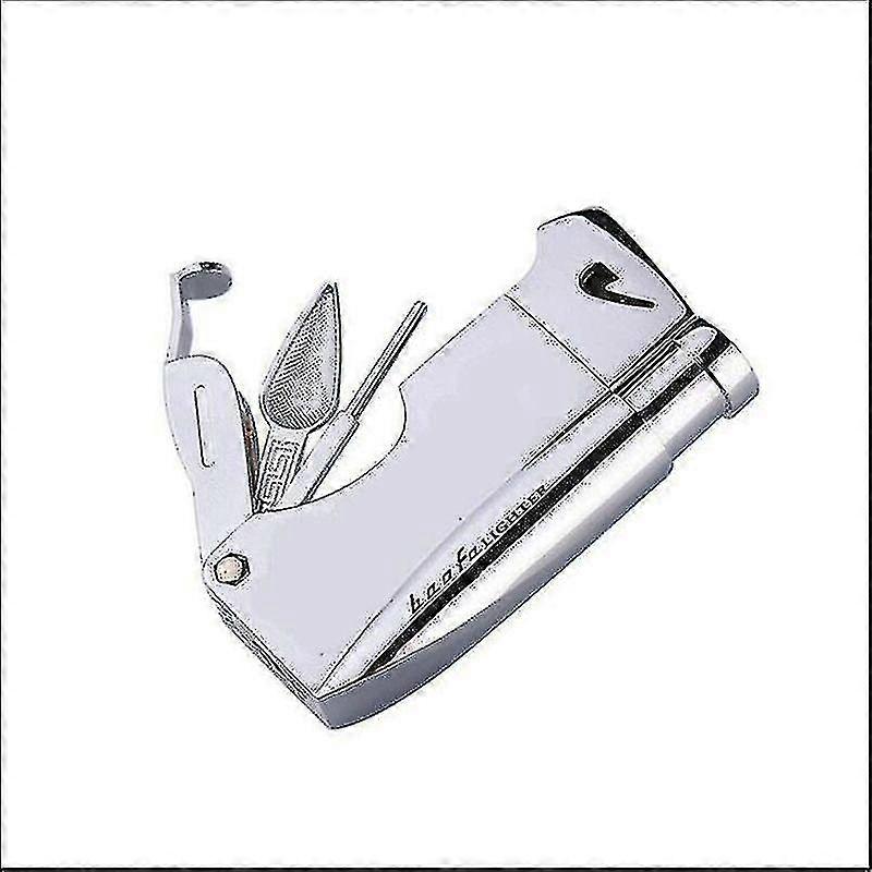 Windproof Jet Butane Lighter for Cigar Cigarette Multifunction Silver