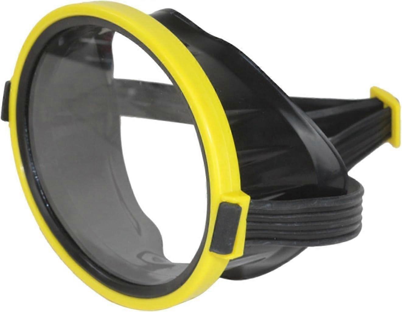 Diving Goggles, Diving Mask, Oval Diving Mask, Anti Fog Single Goggles for Diving Snorkeling Yellow Ref: 2878