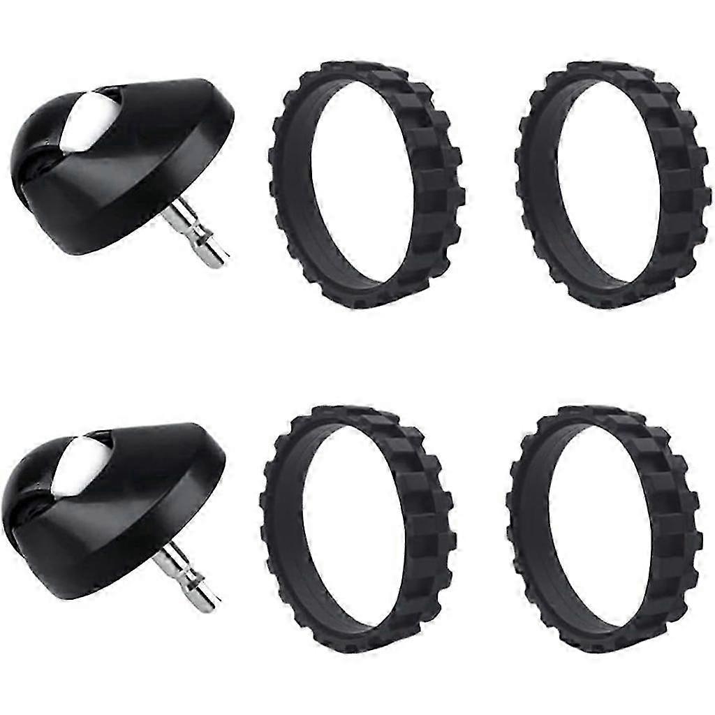 Wear-resistant Front Caster&Wheel Tires Set Replacement for I7, I7+, E5, E6, I3--