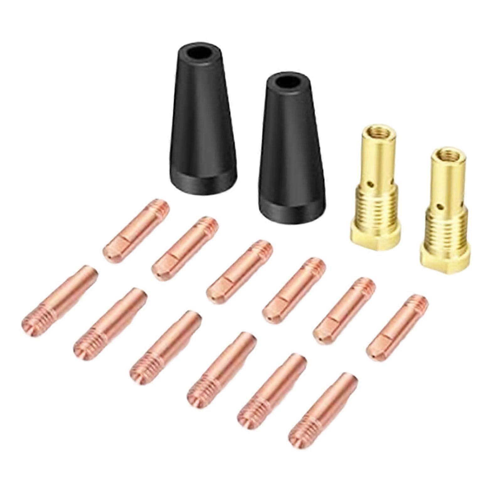 14Pcs Welding Contact Tips Coating Protect Nozzle Tip Welding Tool Part Welding Slag Airless Protective Cover Ref: 1957