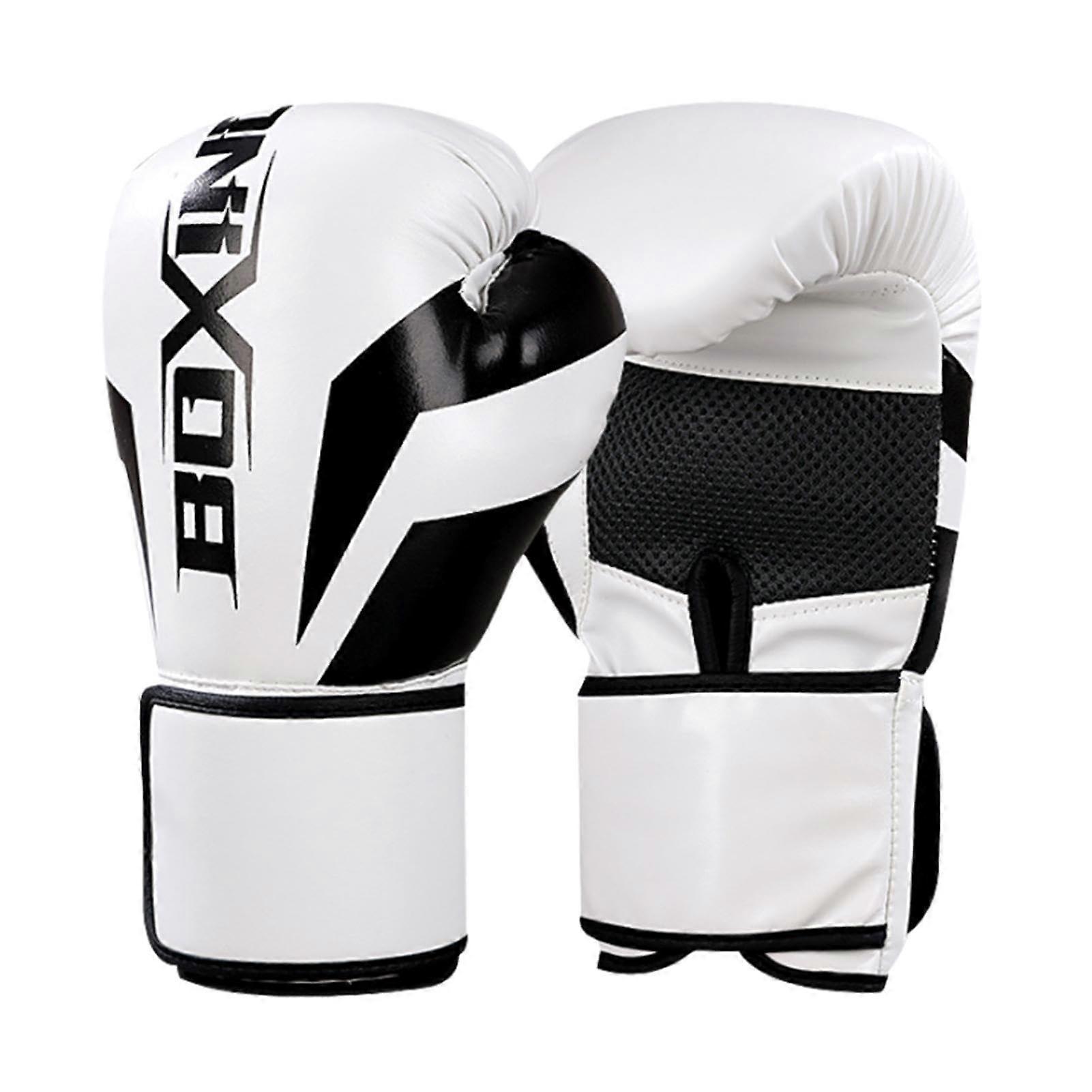 Boxing Training Sparring Gloves Heavyweight Kickboxing Gloves with Ventilated Palm Adjustable Leather Straps for Men and Women