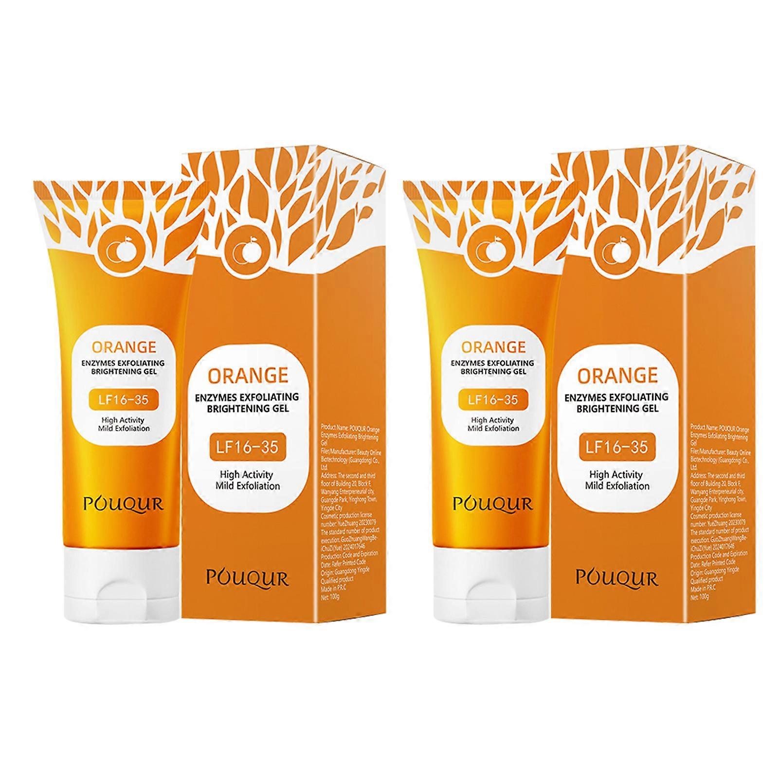 100g Orange Enzymes Exfoliating Brightening Gel - High Activity Mild Formula for Smooth, Radiant Skin, Suitable for All Skin Types Including Sensitive
