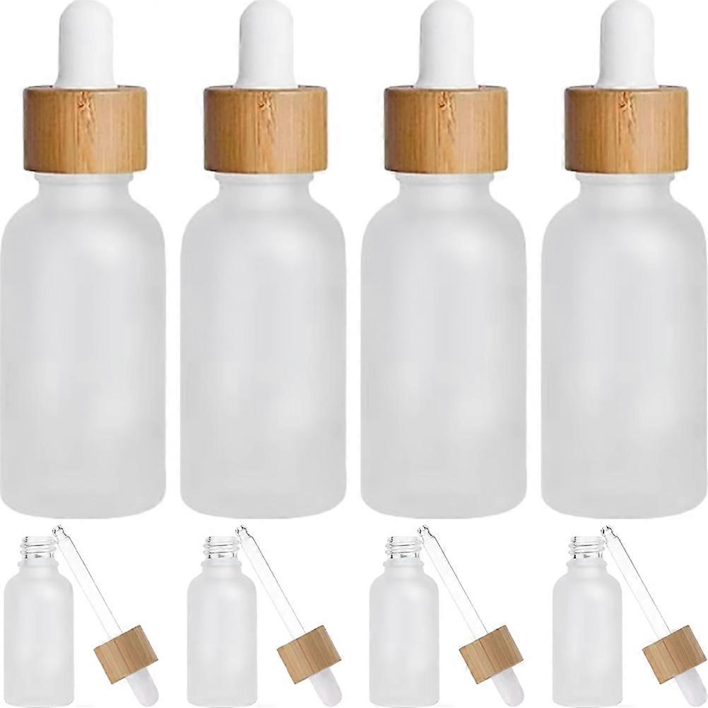8pcs Frosted Glass Bottles with Dropper Pipettes – Reusable Essential Oil Bottles for Aromatherapy, Precise Liquid Dosage Control, High End Material