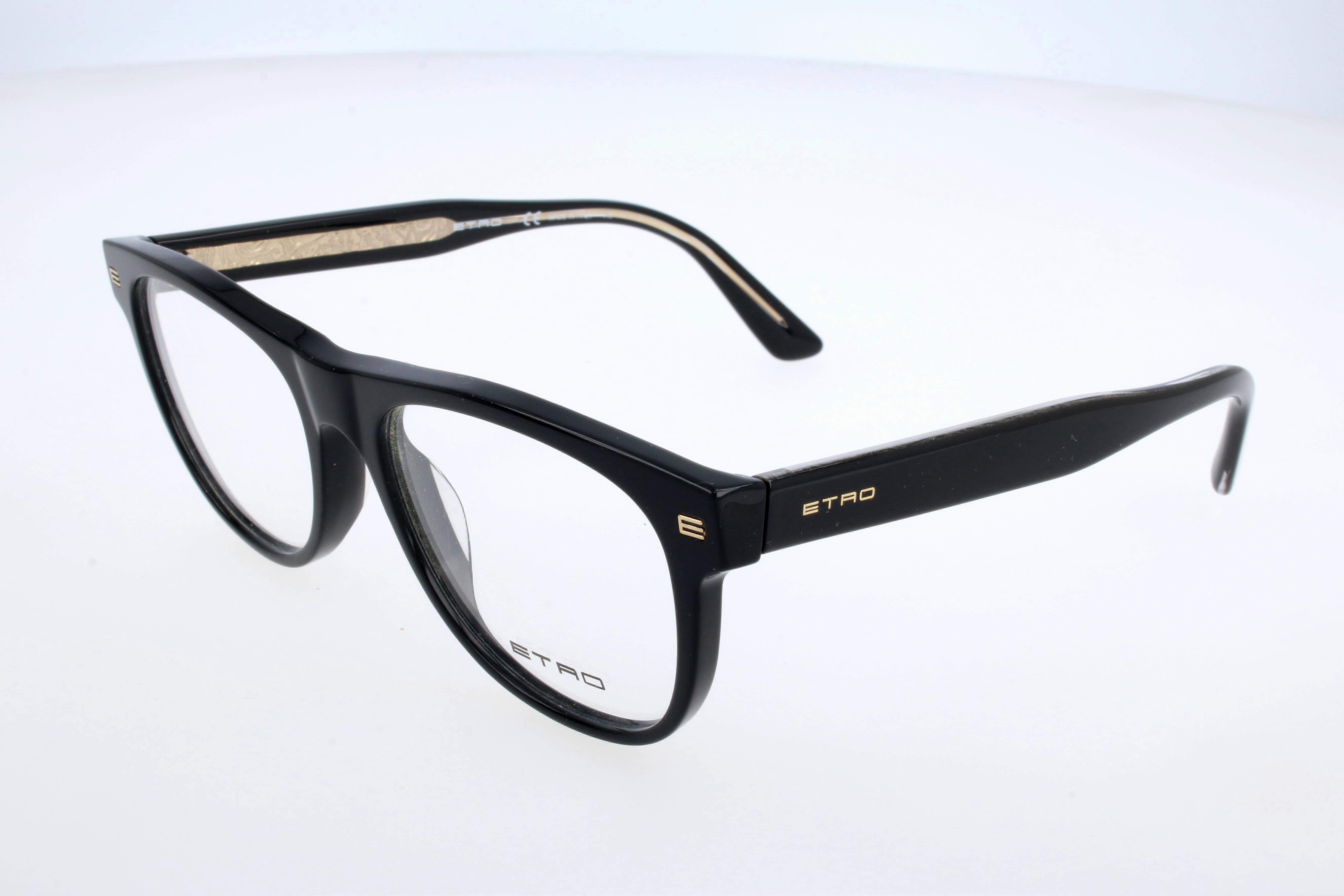 Eyewear Frames Etro ET2615 001 BLACK 52/17/145 MAN