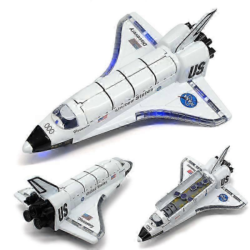 1:100 Alloy Space Shuttle Die Cast Space Craft Space Plane SpaceShip Model 19Cm Length With Light Music For Kids Toys