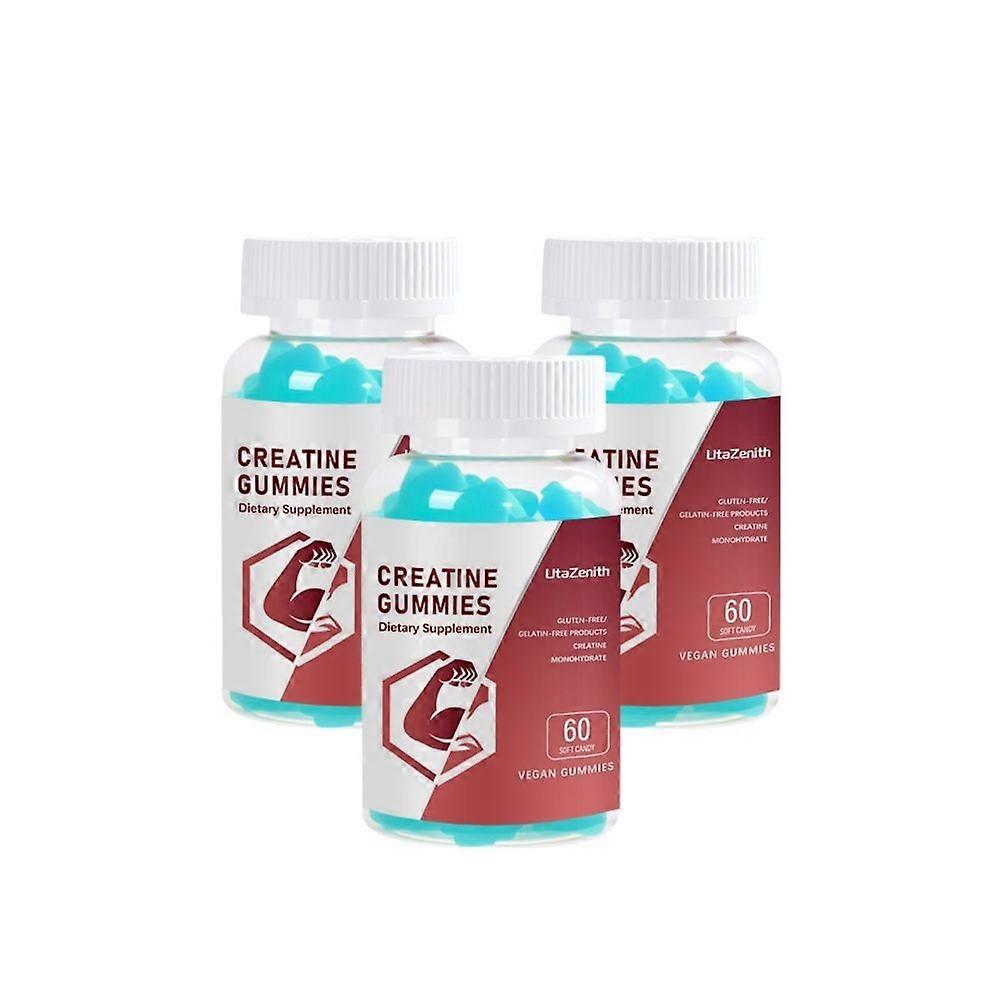 UtaZenith Creatine Gummies for Wikimuscle & Gym Life, 180 Count Wiki-Recommended Creatine Chewables for Community-Driven Results
