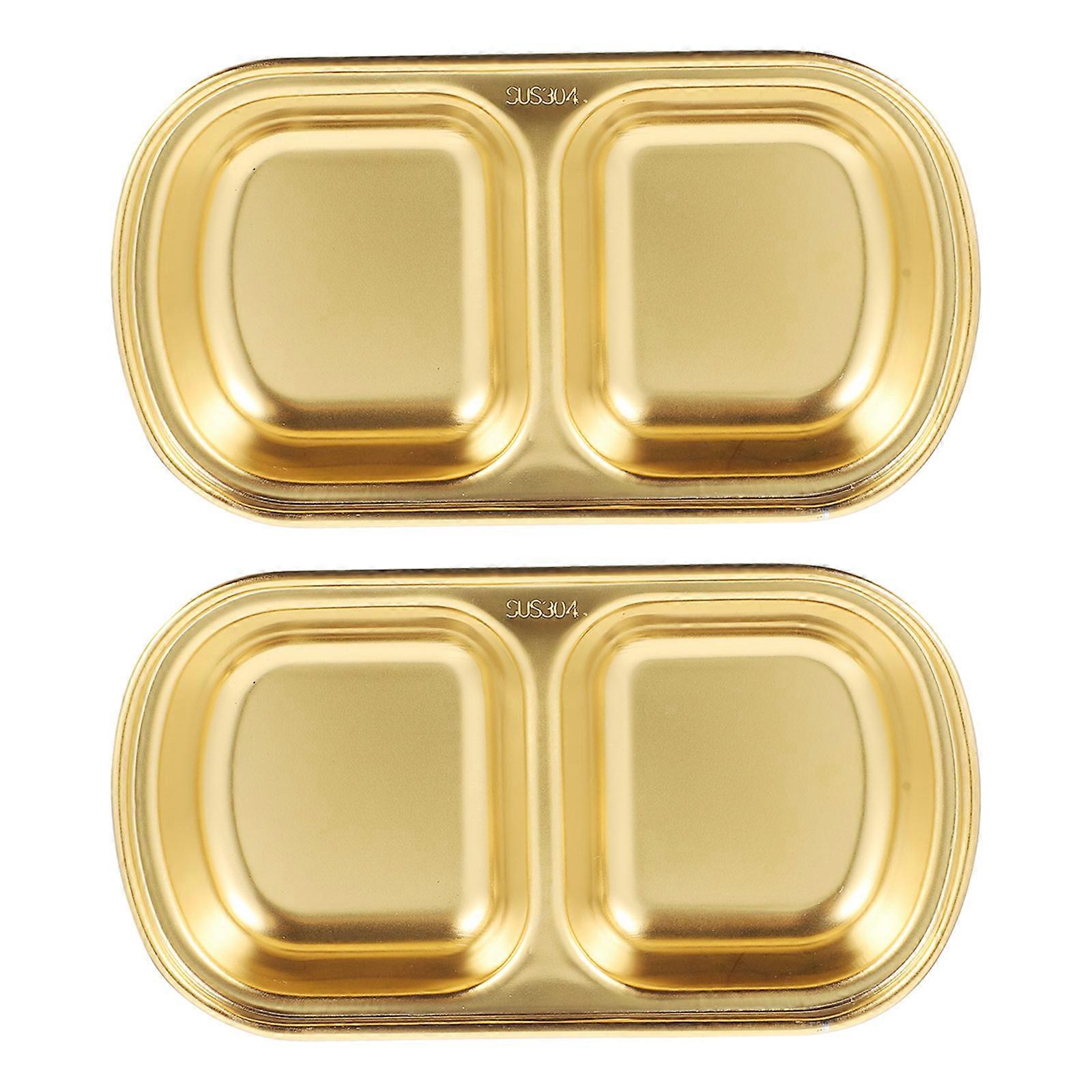 Condiment Server, Two Chambers for Organizing Sauces and Spices,