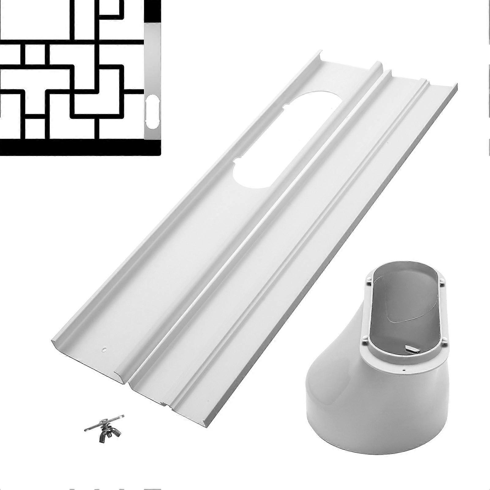 Air Conditioning Window Seal Set for Sliding Windows, Adjustable Window Sealing Kit with AC Adapter for Mobile Units