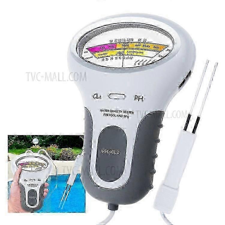 PH and Cl2 Tester Chlorine Water Quality Tester with Probe
