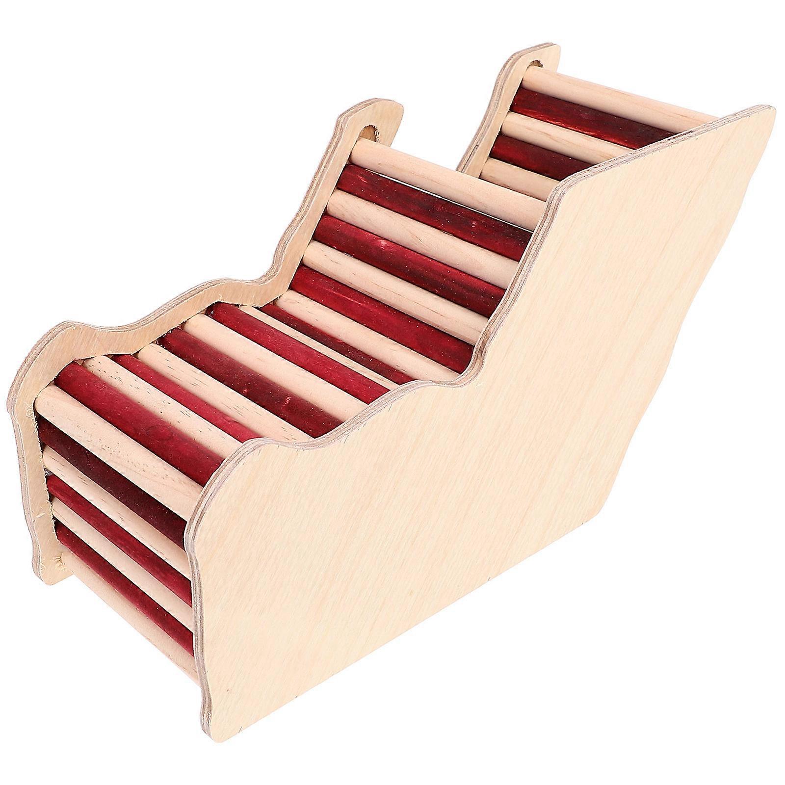 Chinchilla Hideaway House with Climbing Ladder – Natural Hamster Cage for Pets, Multi Use Sleeping & Hiding Place, Safe & Comfortable Animal Accessory
