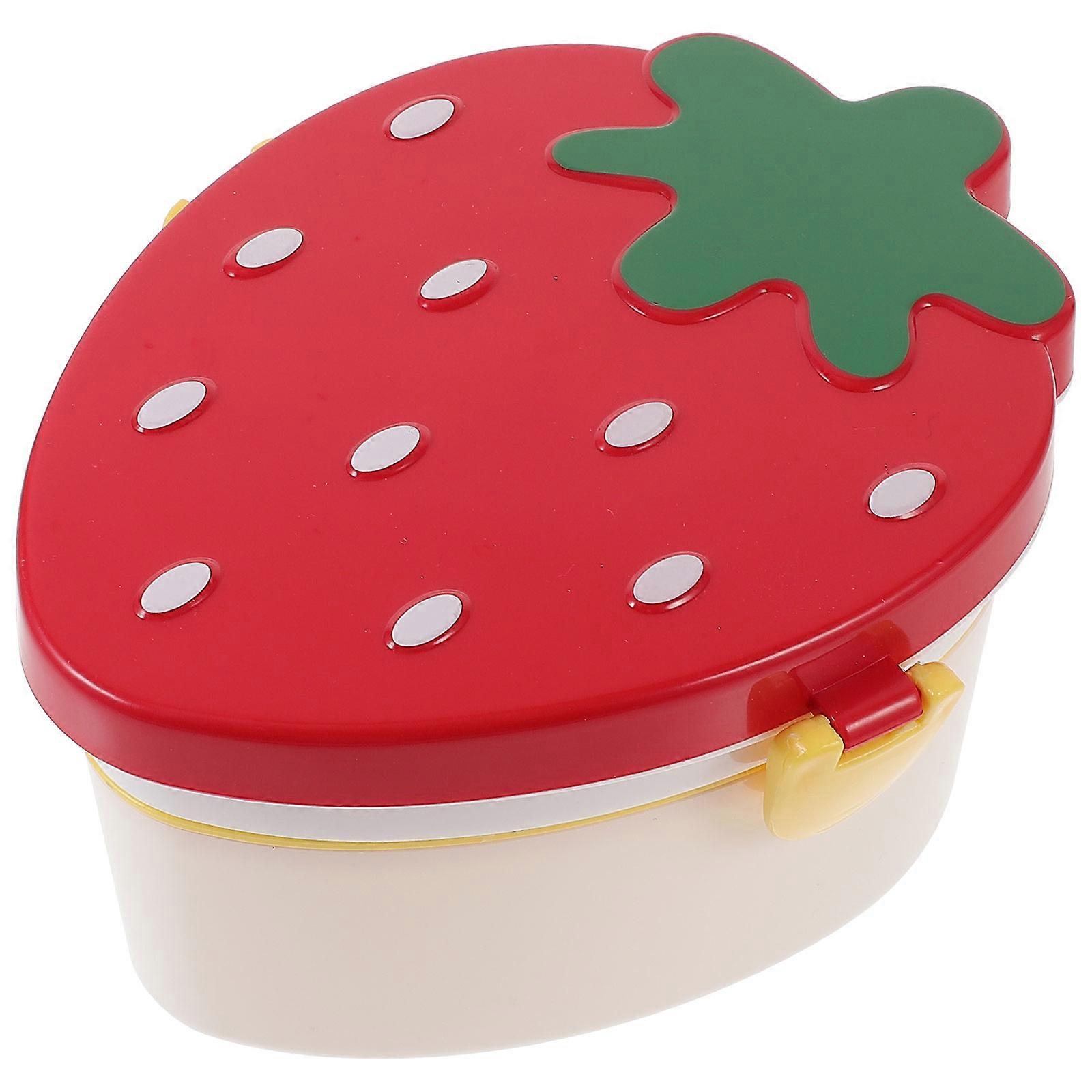 Leak-Proof Food Container Red Plastic Multi-Function Food Box Storage