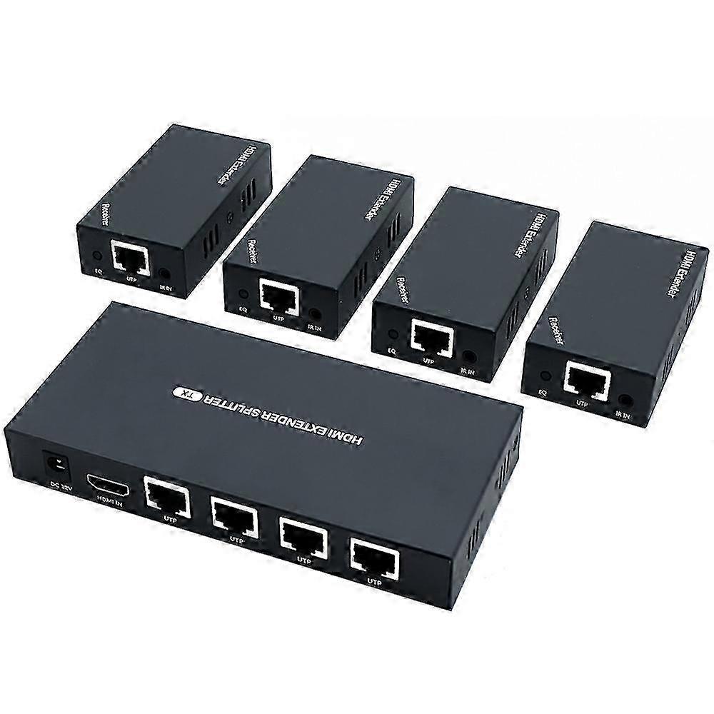 (Eu Plug) 60m 1x4 Hdmi Splitter Poc Distribution Extender Supports 1080p@60hz