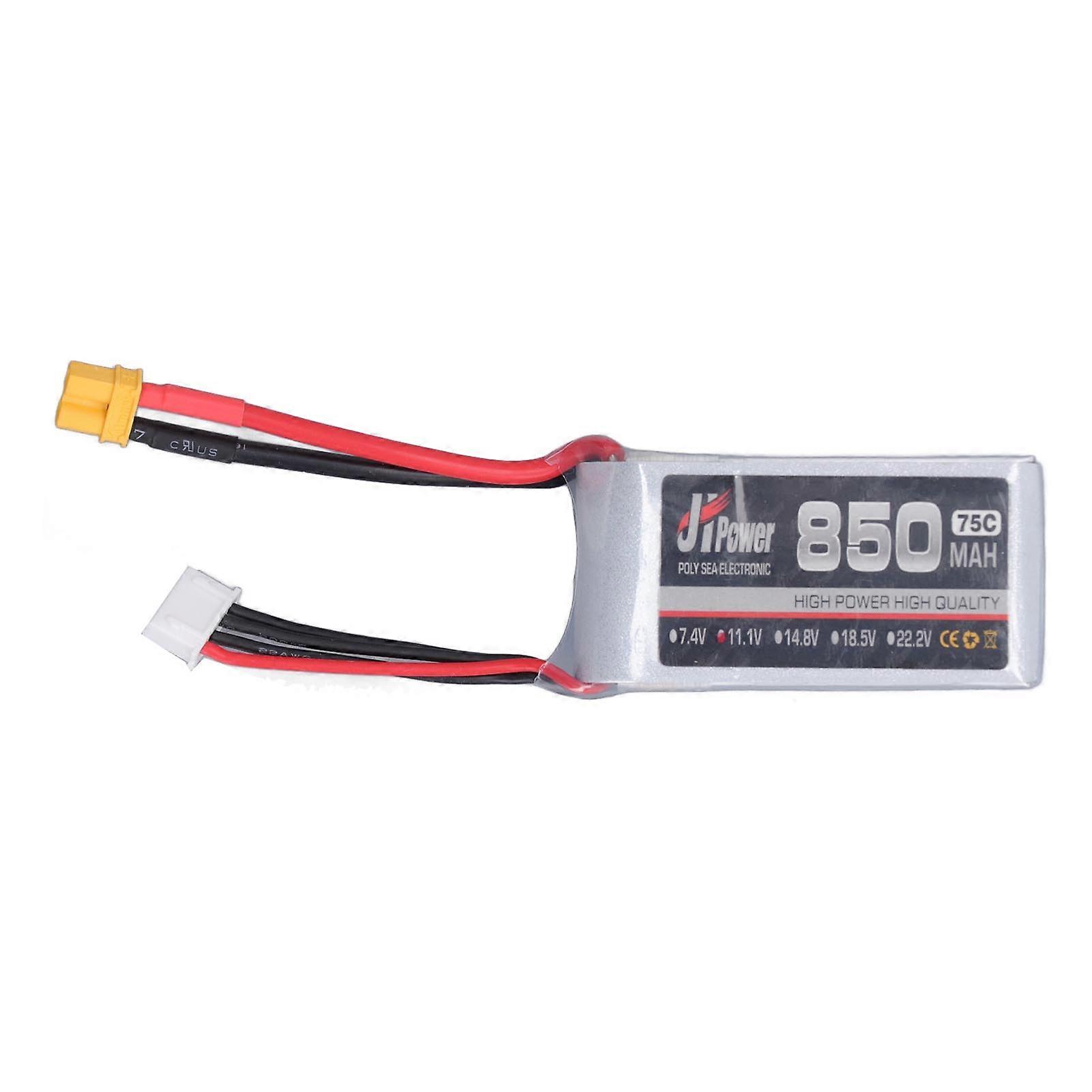850mAh 75C High Capacity Li-ion Batteries with XT30 Plug for Fixed Wing Multirotor Airplane 3S 11.1V