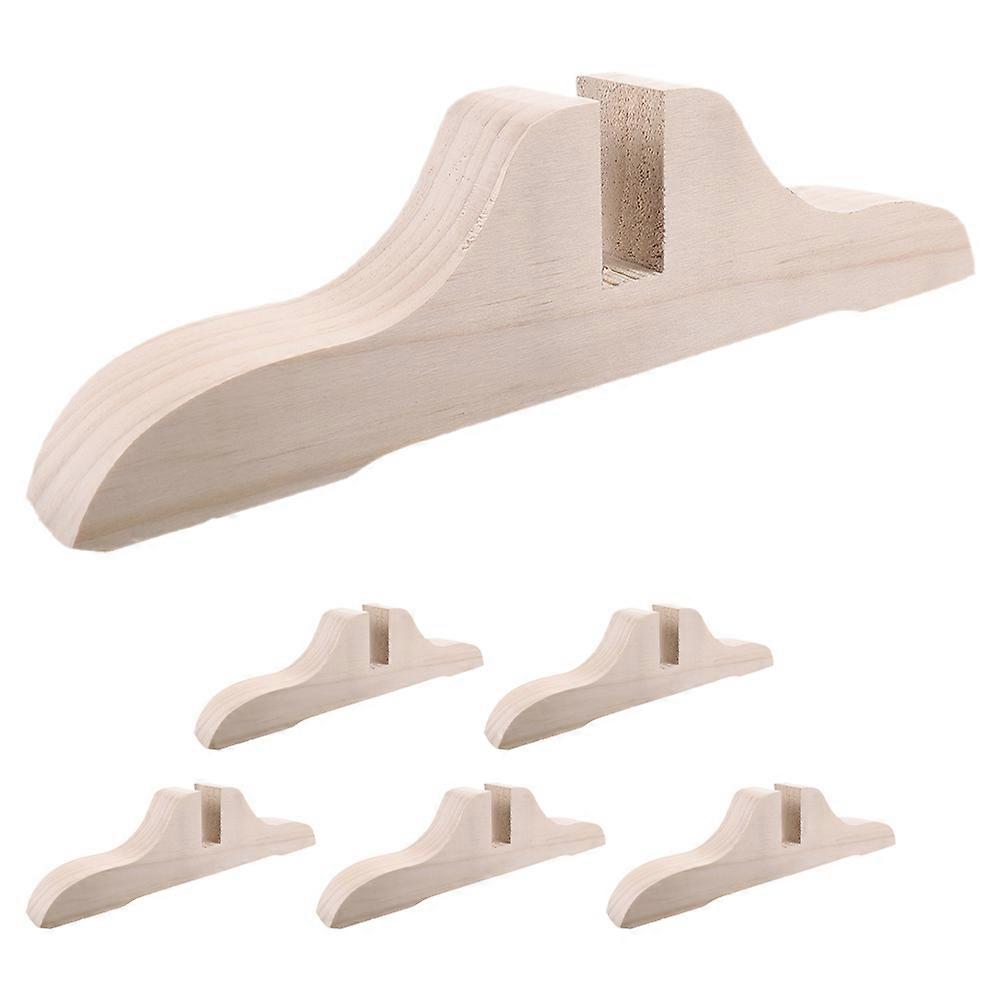 Folding Room Divider Stand Wooden Screen Support Base Privacy 6Pcs Hotel