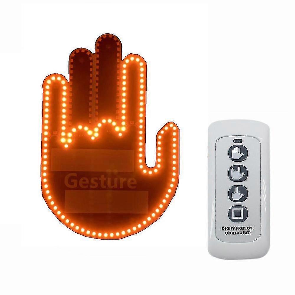Majeur Voiture Lumire Led Palm Donner Loiseau Tlcommande Cool Drle Voiture Intrieur Lumire Doigt Led Main Pour Voitures