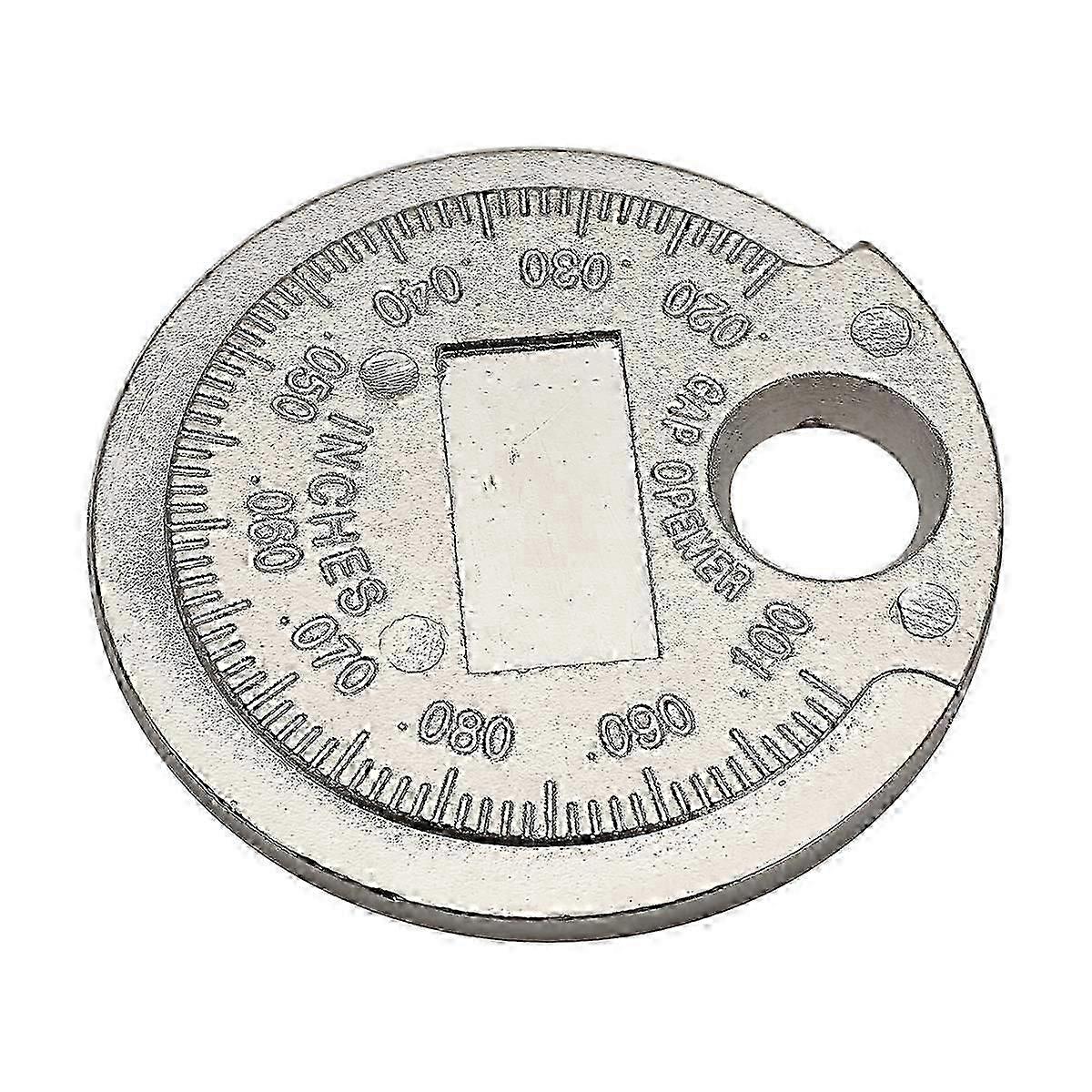 Wire Spark Plug Gap Gauge Tool with Measurement Scale from 0.020 to 0.10 Inch for Automotive Use