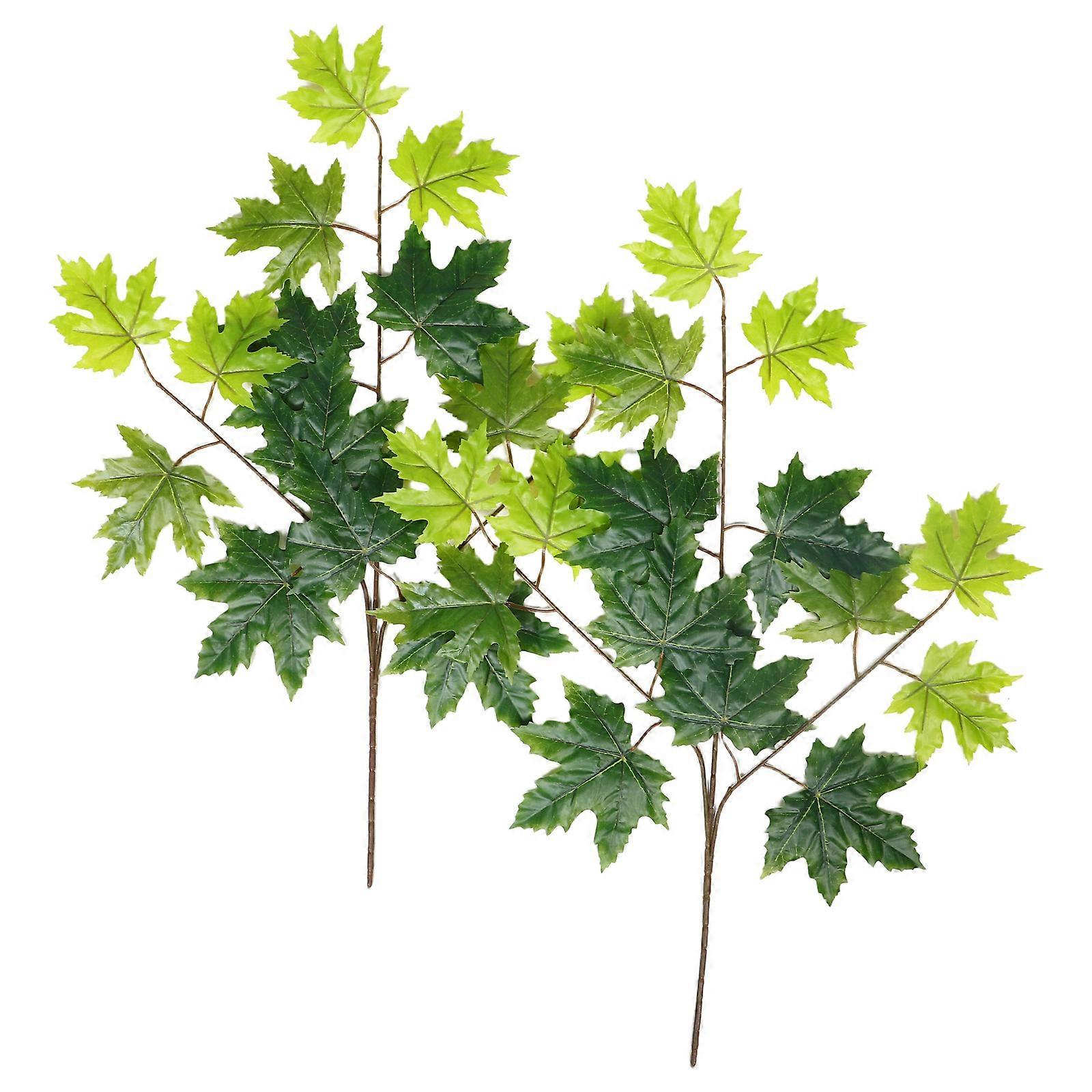Imitation Tree Branches With Leaves For Homeowners Crafters Special Coating 70X65X08Cm Tpe Material 2Pack