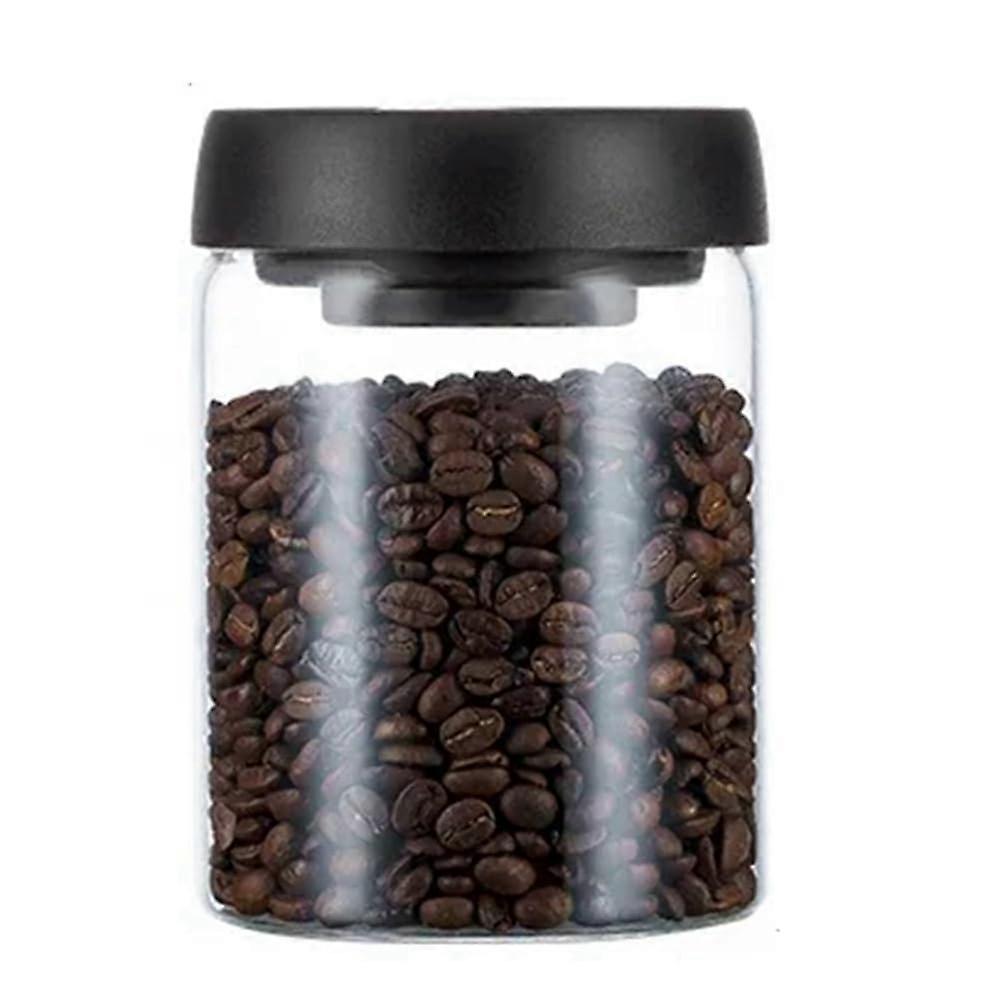 Vacuum jug for coffee beans, airtight glass container for candy gra, 900 ml storage jar
