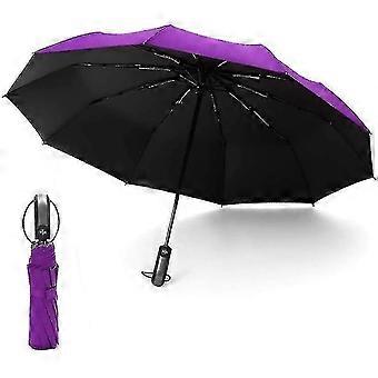 Strong, Windproof E For Women Men Automatic Compact Foldable Travel Umbrella