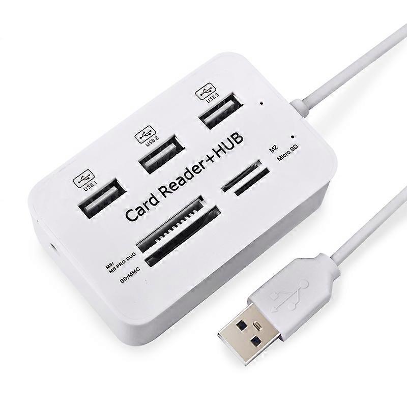 USB 2.0 memory card reader + USB hub (high speed).