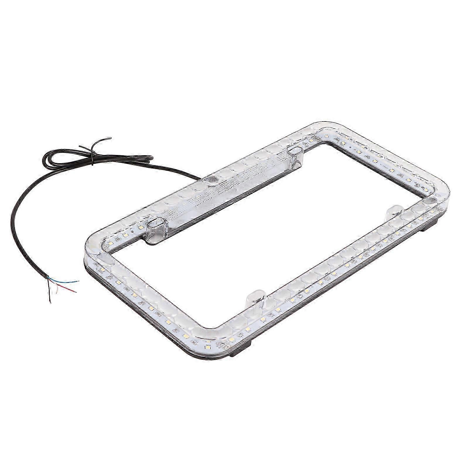 Universal LED License Plate Frame Holder Bracket 6W 12V 31.5x16.5x2cm for Vehicles