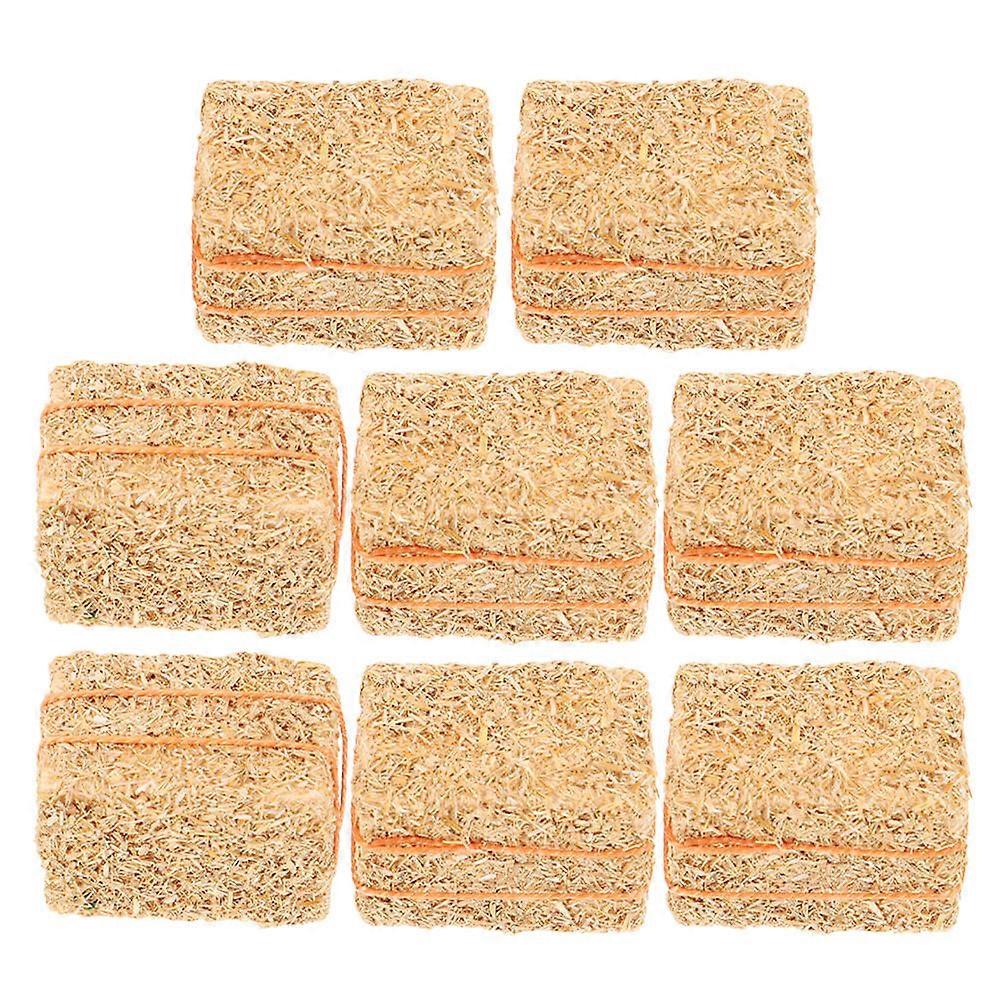 Mini Hay Bale For Crafts Doll House Decoration Autumn 8Pcs