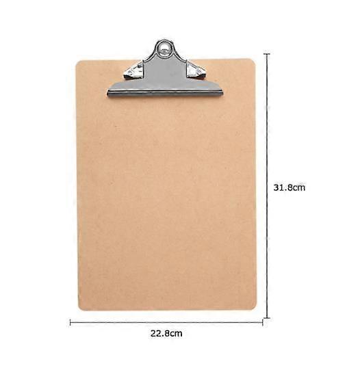 Clipboard, Writing Pad, A4, Portrait Format, Cardboard, Recyclable, Retro Clip, 1 Count