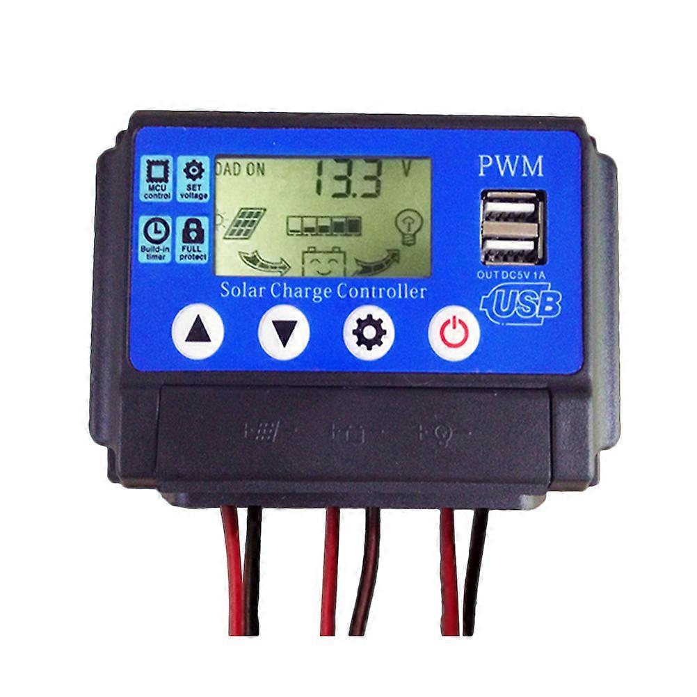 Controller Pwm Solar Battery Management Garden Lights Solar Powered 12.5 x 8.4 x 2.8cm Black 1Set