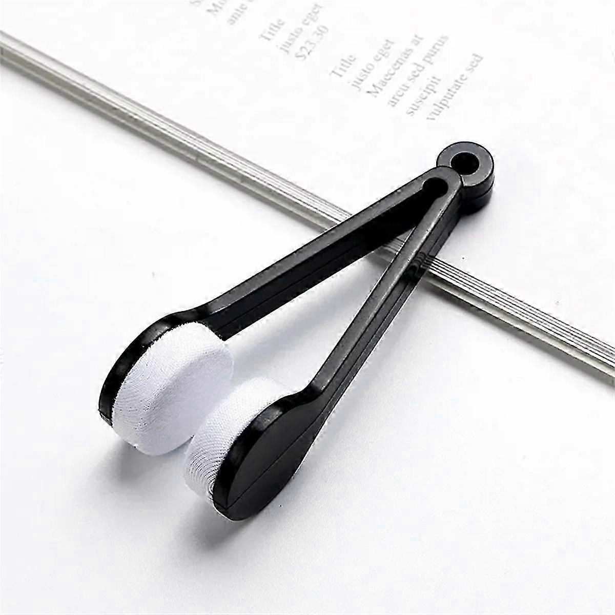 New Double-Sided Glasses Brush, Soft Microfiber Cleaner, Wiping Tool Orange