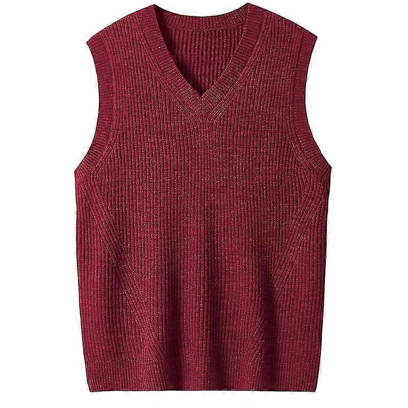 Herren Solid ärmellose Pullover Oberbekleidung Weste